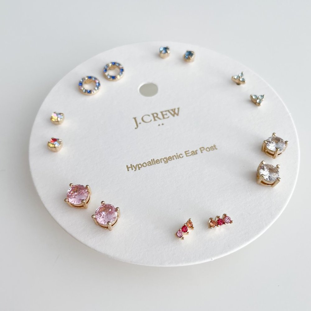 J. Crew Factory Multicolor Beaded Earrings Set - Picture 2 of 2